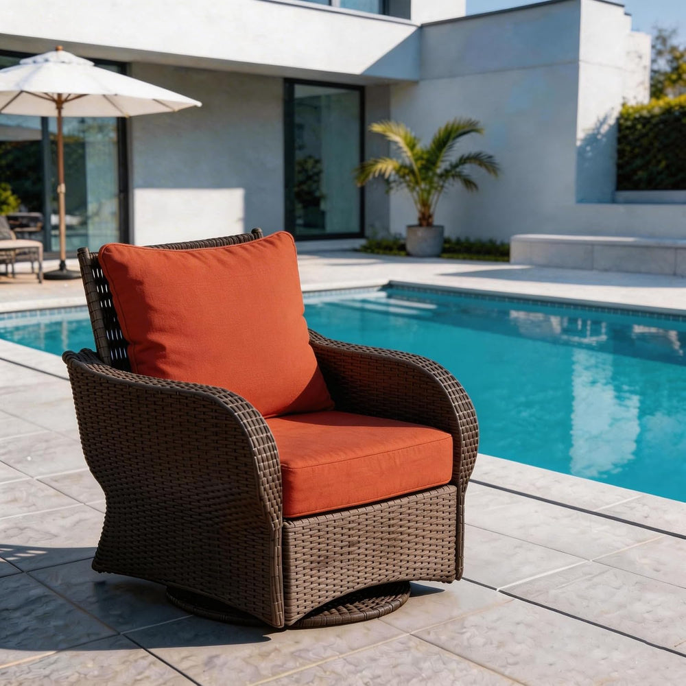 COZYVIDA Outdoor Patio Cushion Set, 23.5x25x5.1 Inch, Quarry Red