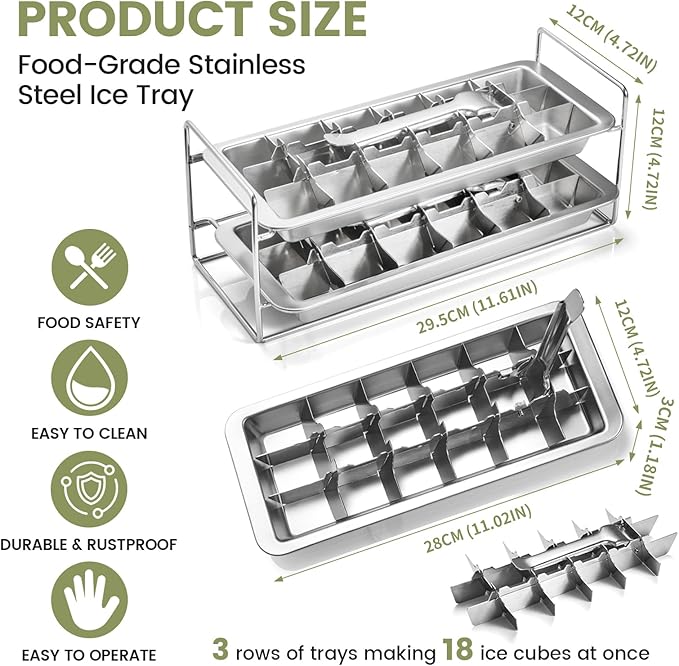 Stainless Steel Ice Cube Tray - Image 6