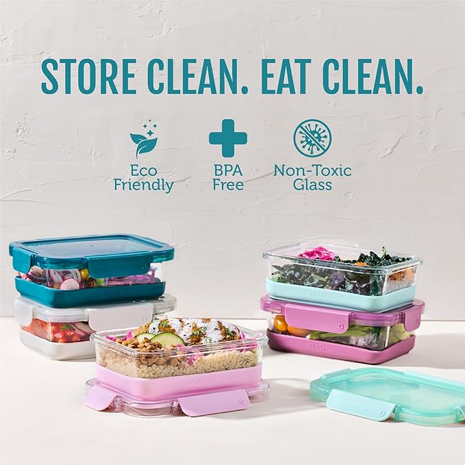 Ello Duraglass 3.4 Cup Meal Prep Sets 10Pc, 5 Pack Set- Glass Food Storage - Image 2