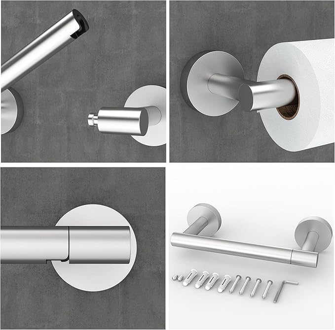 RARXTR Bathroom Toilet Paper Holder Wall Mount SUS304 Stainless Steel Double - Image 7