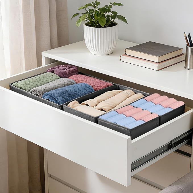 Drawer Organizer Clothes, 16 Pack Dresser Organizer Bins, Foldable Closet - Image 6
