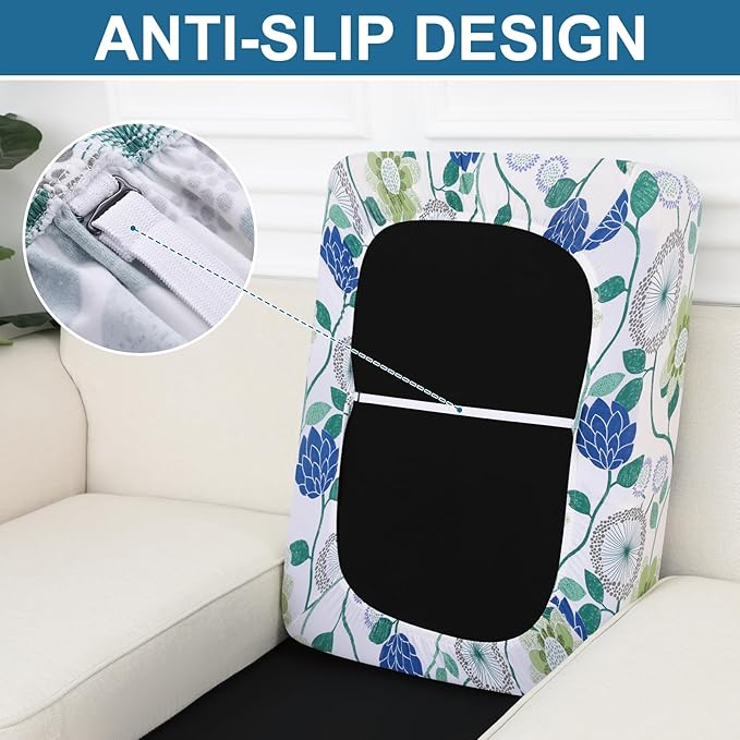 Smiry Printed Couch Cushion Covers, Stretch Soft Couch Covers - Image 4