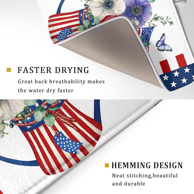 American Flag 4th of July Dish Drying Mats - Image 3