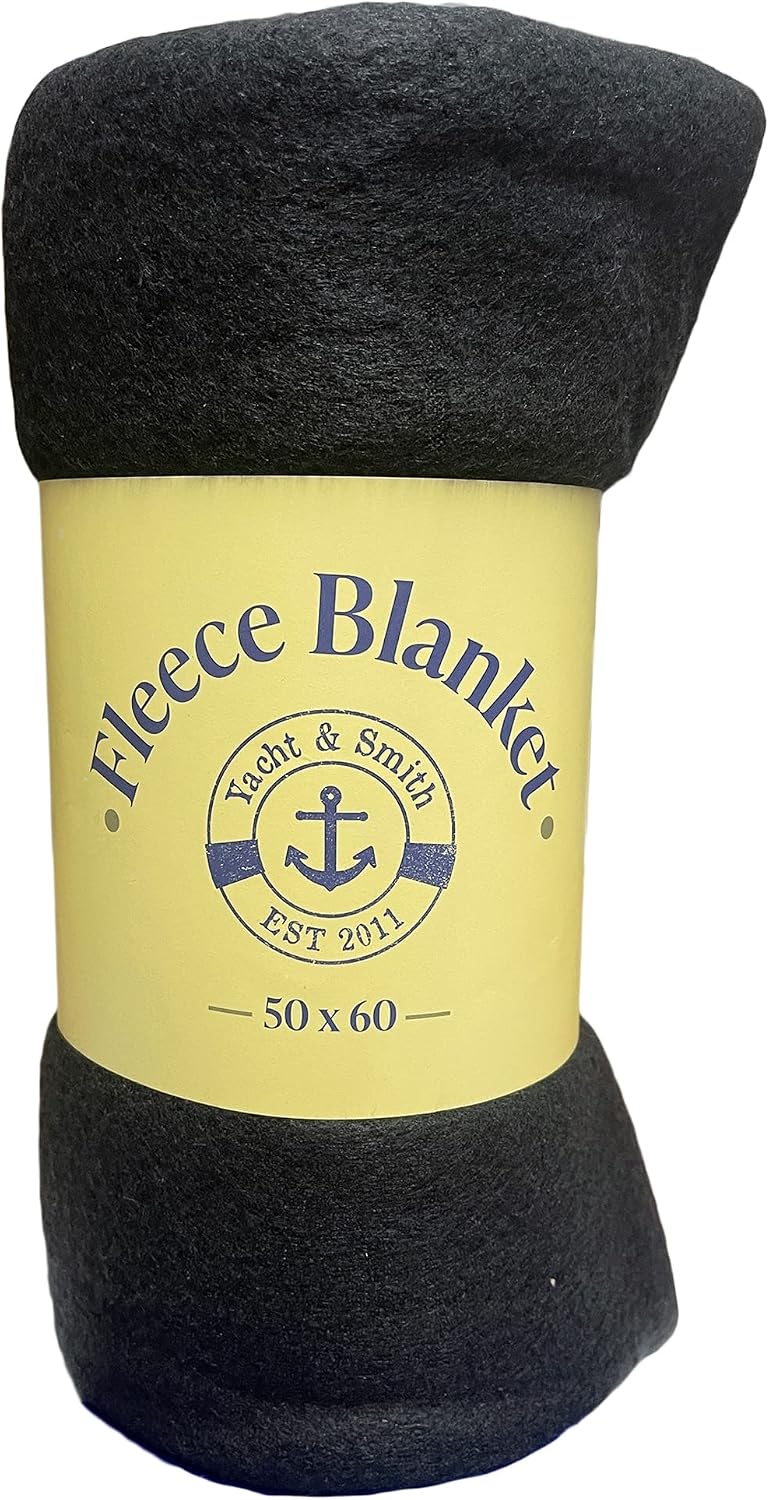 Yacht & Smith 12 Pack Of Soft Fleece Blankets 50 X 60, Lightweight, Cozy ...