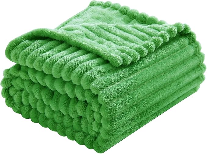 Bright Green Fleece Throw Blanket 60”×80” - Image 5