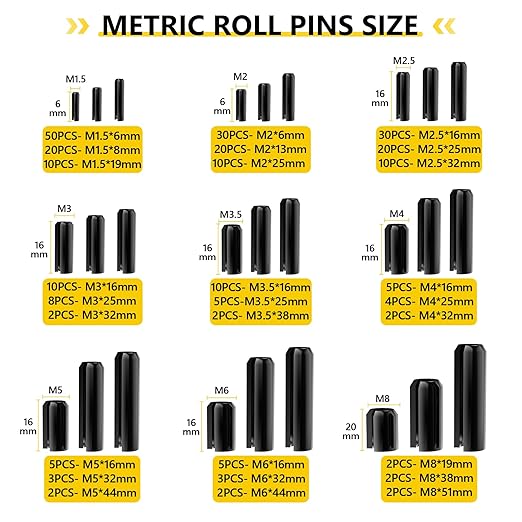 274 Pcs Roll Pin Set, Slotted Metric Roll Pins 65Mn Steel - Image 5