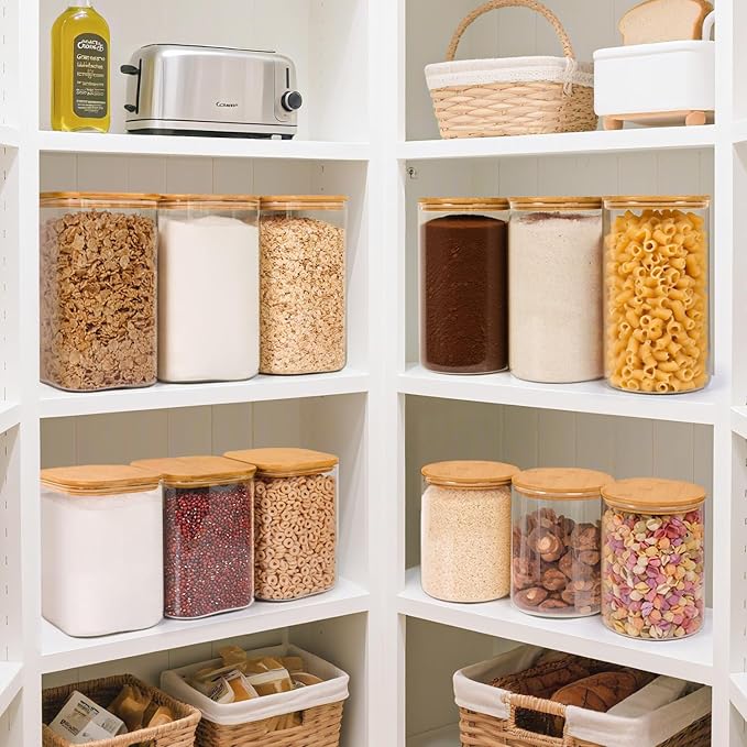 ComSaf 3.6 Qt Glass Food Storage Containers Set of 2, Large Storage Containers - Image 5