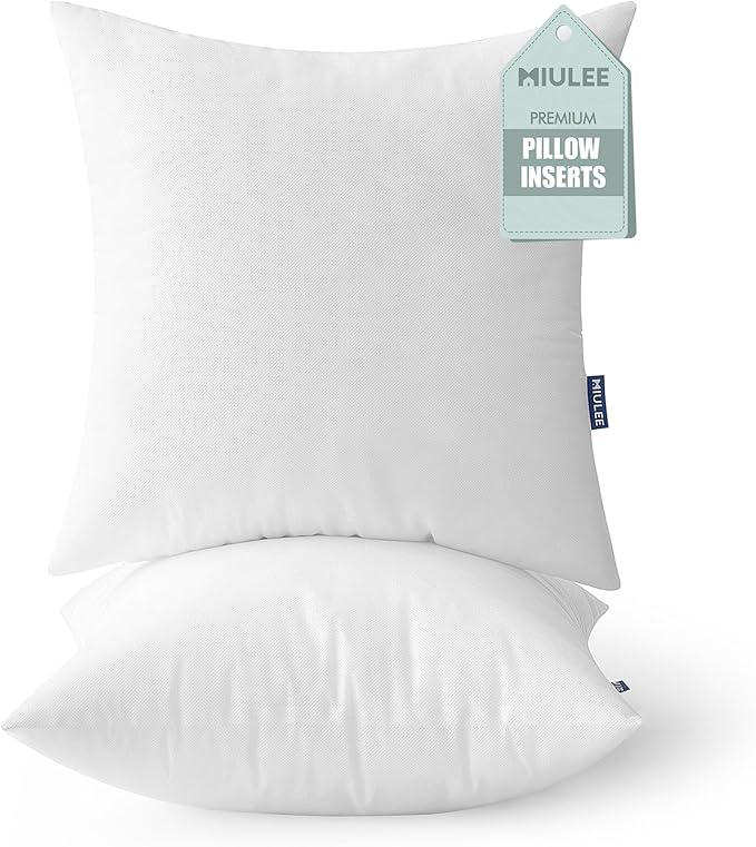 MIULEE Set of 2 Throw Pillow Inserts 20x20 Inches, Nowoven Decorative Pillow - Image 9