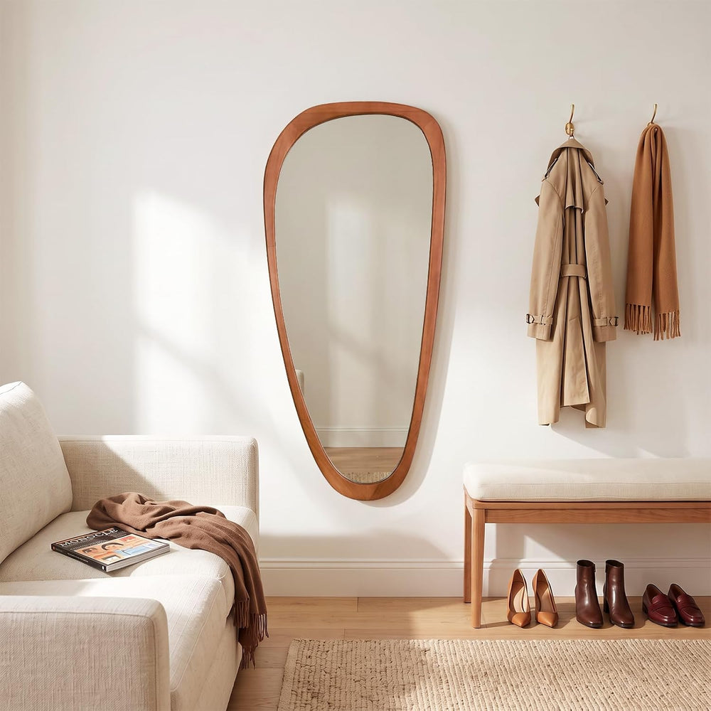 WallBeyond Asymmetrical Mirror, Irregular Mirror Full Length, Boho Wall Mirro...