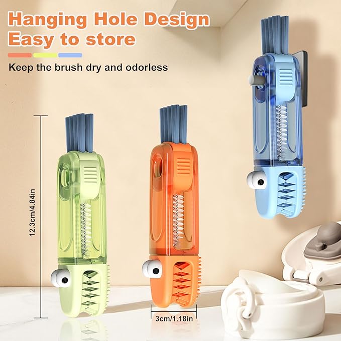 3 in 1 Cup Lid Cleaning Brush, Gap Cleaner Brushs - Image 5