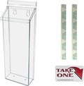 Outdoor Brochure Holder Holds 4” x 11” Tri Folds Rack Cards Wall Mount Clear by MarketingHolders