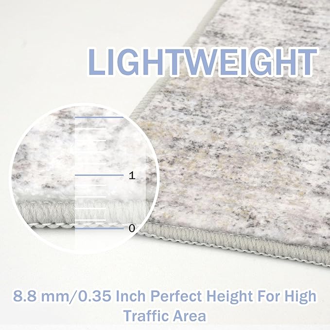 IOHOUZE Abstract Runner Rug 2x6 Ft Washable Runners - Image 4