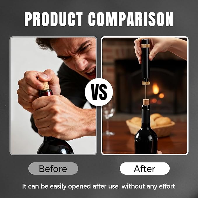 2pcs Arropop Wine Opener, Travel Portable Pocket Air Pressure Pump Bottle Open - Image 3