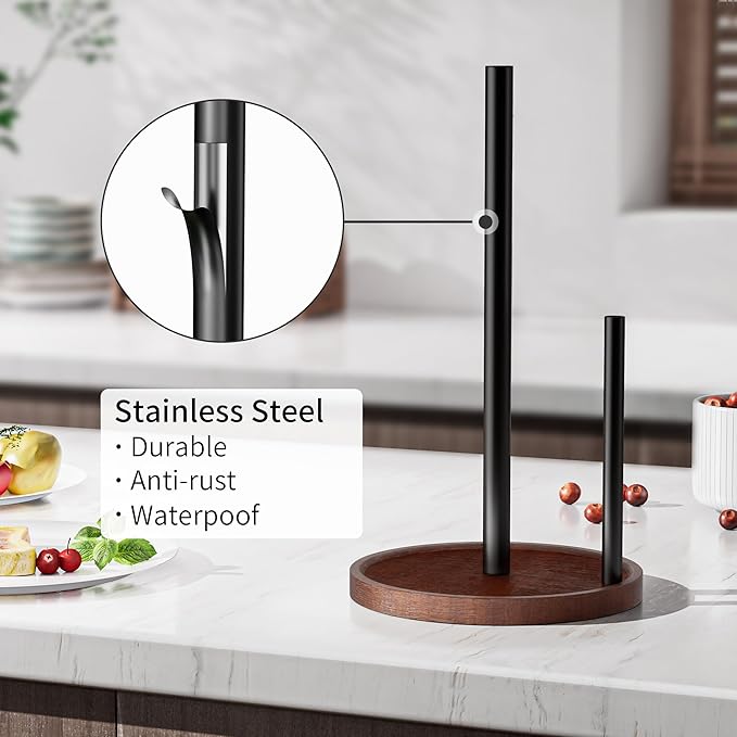 Wooden Paper Towel Holder Countertop - Image 3