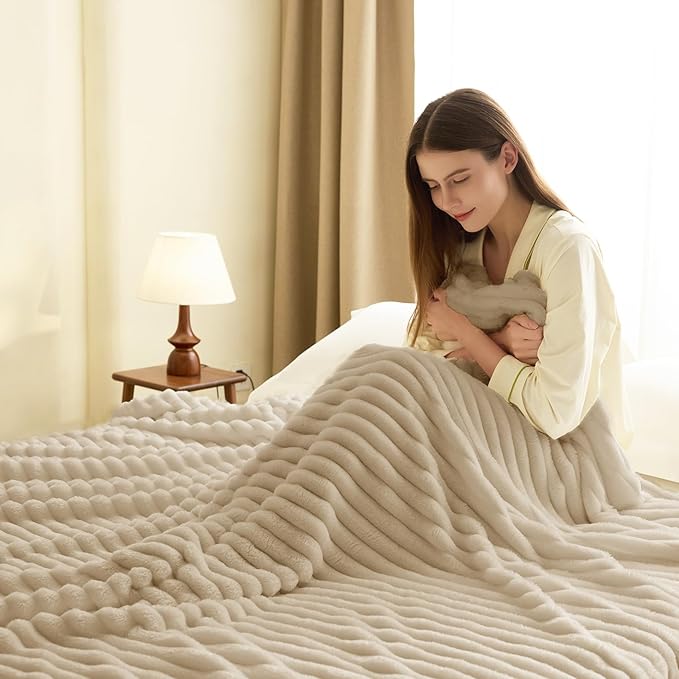 HIMEET Linen Ribbed Queen Size Blanket - Image 6