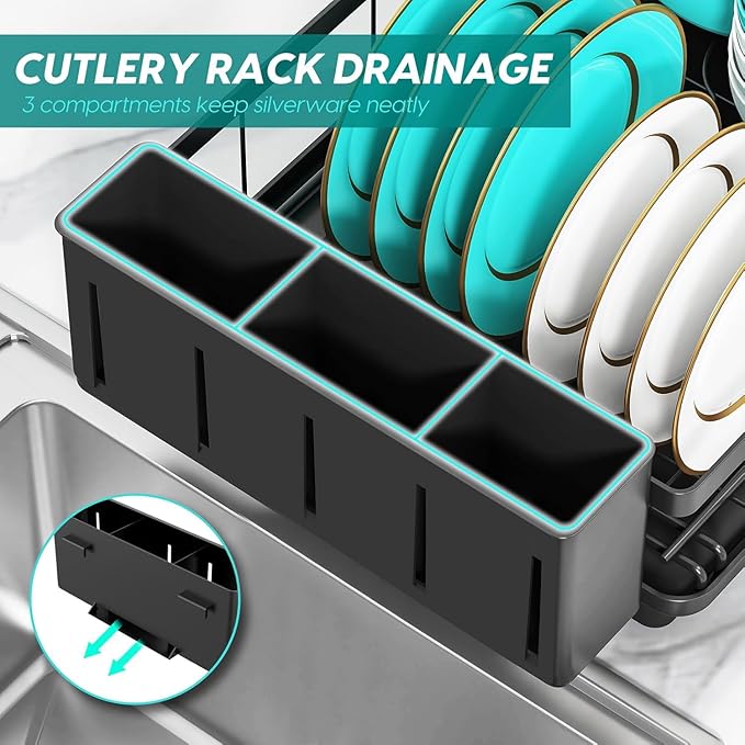 MERRYBOX Stainless Steel Dish Drying Rack - Image 5