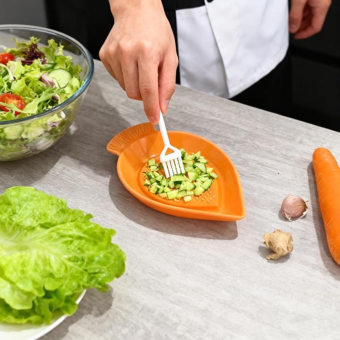 1PCS Carrot-Shaped Ginger Grater Ceramic Garlic Grinder Plate - Image 6