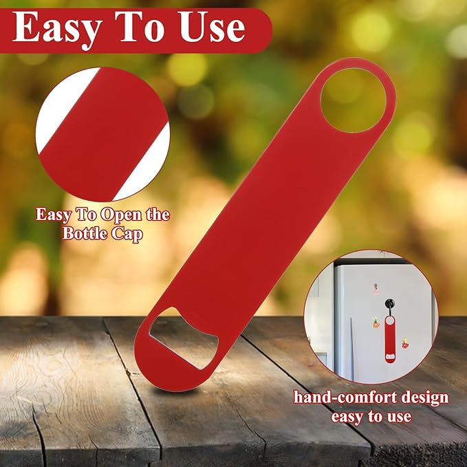 QTLCOHD 24 Pack Flat Bottle Opener 7 Inch Stainless Steel Bottle Openers Bulk - Image 5