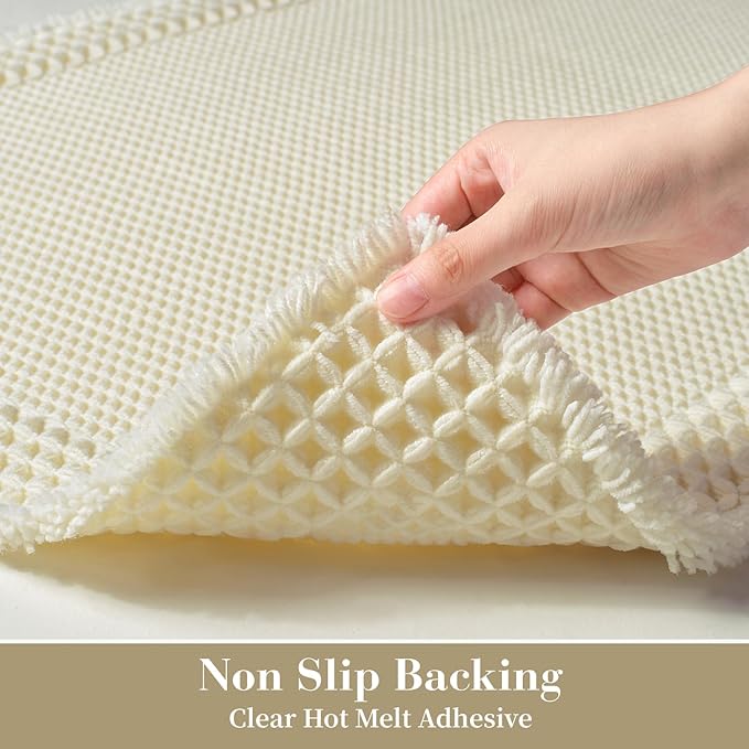 RESARE Waffle Bath Mat for Bathroom, Super Absorbent Bathroom Rugs Non Slip - Image 4