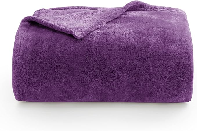 BEDELITE Fleece Blankets Queen Size Purple Throw Blankets - Image 8