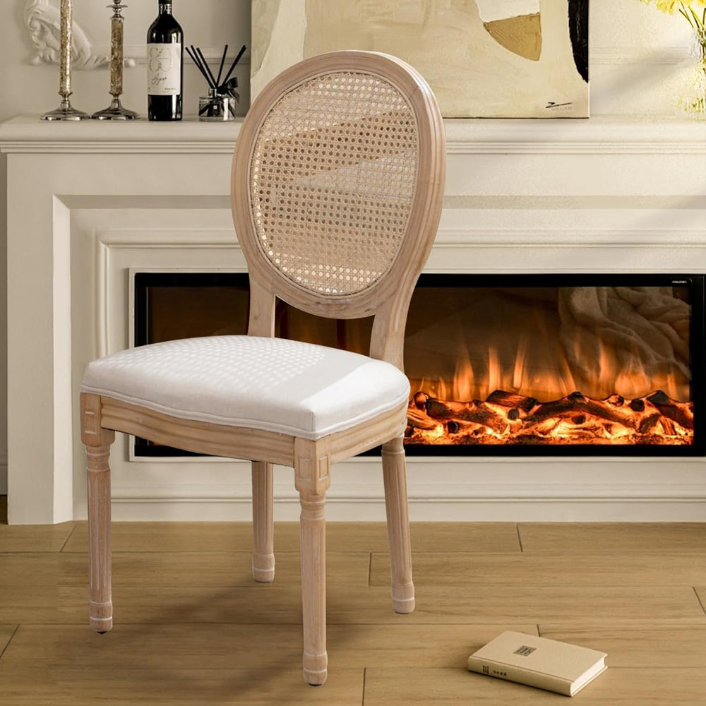 SoarFlash French Dining Chairs Set of 2, Vantage Dining Chair with Round Back...