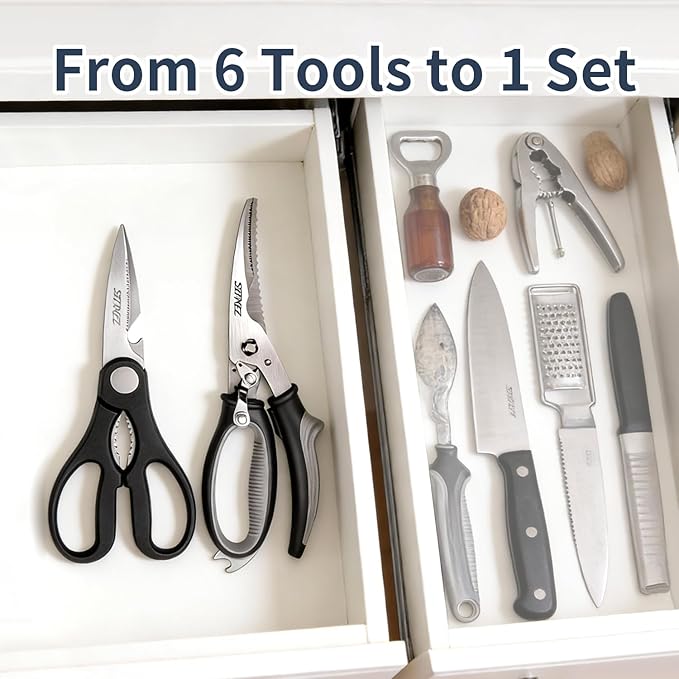 2-Piece Kitchen Scissors Set, Heavy Duty Detachable Food Grade Poultry Shears - Image 7