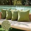 MIULEE Pack of 4 Decorative Solid Waterproof Throw Pillow Covers Linen Garden by MIULEE