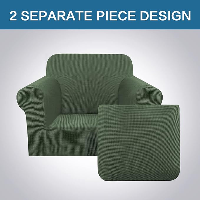 H.VERSAILTEX 2-Pieces Armchair Cover Chair Slipcovers - Image 3