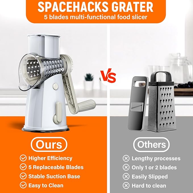 Rotary Cheese Grater Hand Crank - Image 4