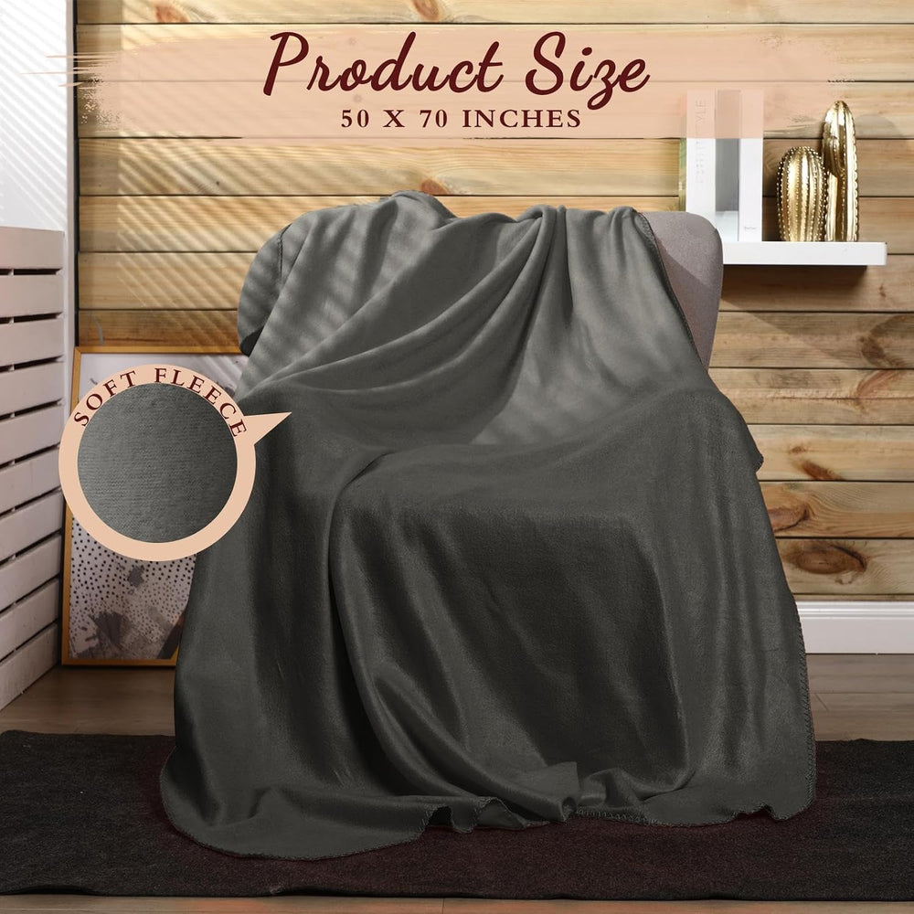Buryeah 10 Pcs Fleece Blanket Bulk Soft Warm Fleece Blankets Cozy Lightweight...