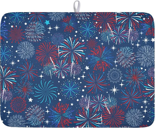 4th of July Patriotic Dish Drying Mat by Unknown