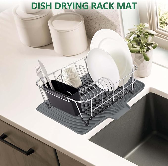 GUUKIN Silicone Dish Drying Mat, 17.7" x 11.8 " Drying Matt Kitchen Counter - Image 5