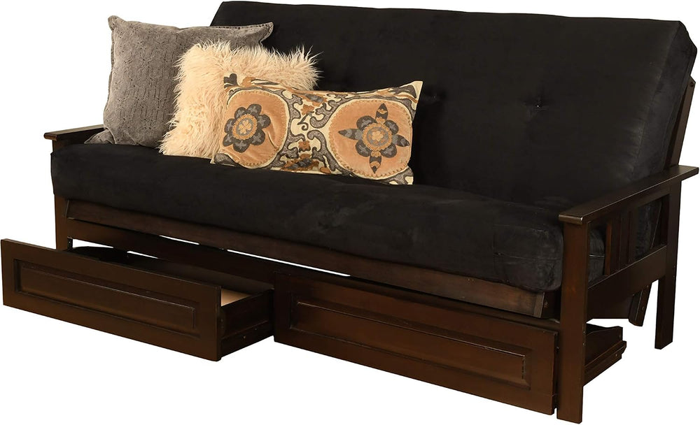 Kodiak Furniture Monterey Futon Set with Storage Drawers, with Espresso Base ...