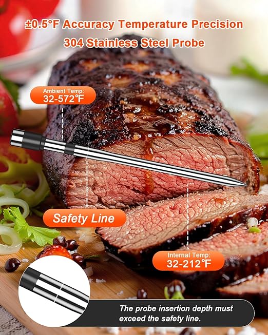Wireless Meat Thermometer with 2 Probes & 800Ft Range - Image 7