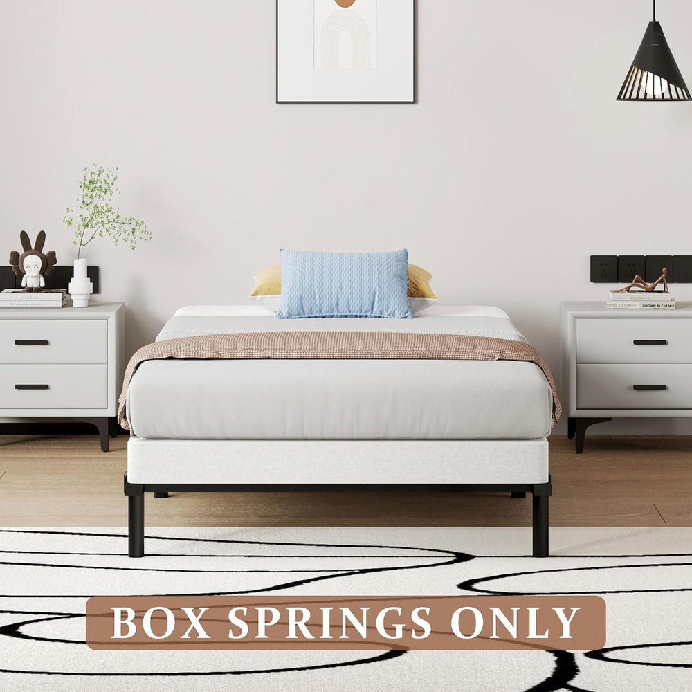 SHOANED Twin Size Box Springs - 5 Inch Low Profile Mattress Foundation No Noi...
