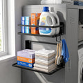 Magnetic Shelf for Washer Dryer, Foldable 2 Tier Metal Organizer Rack by Pipigaty