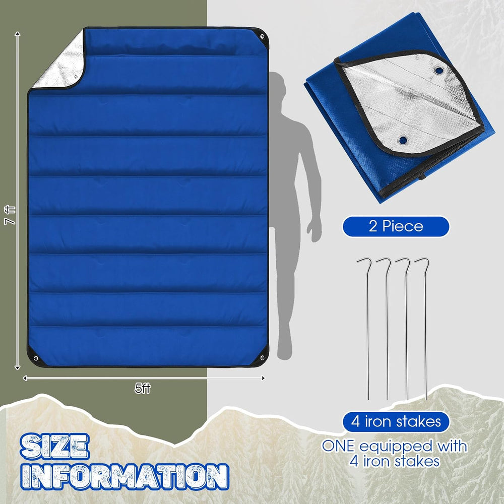 Kingdder 2 Pcs 60 x 82 Inch Heavy Duty Emergency Blankets for Survival