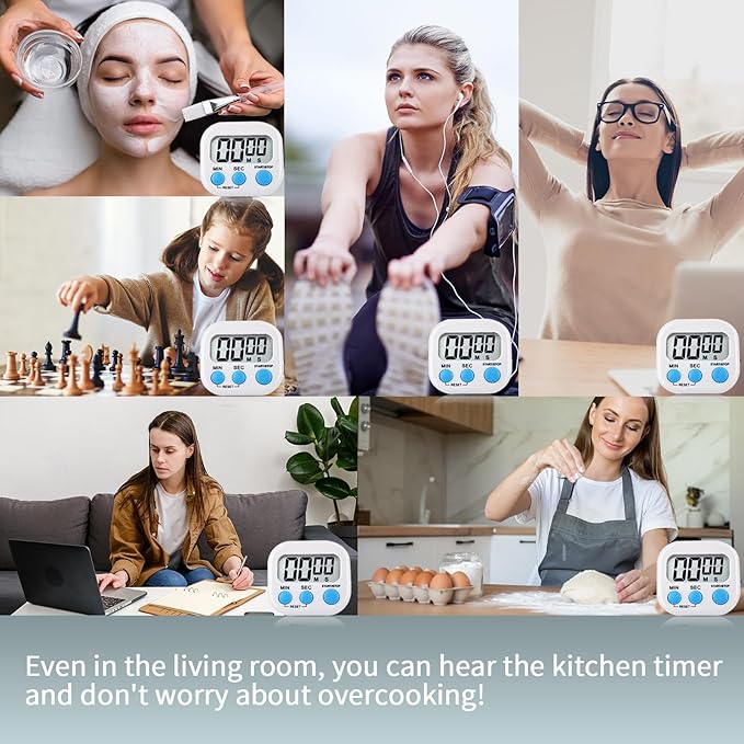 12 Pack Digital Kitchen Timer Magnetic Digital Timer - Image 7
