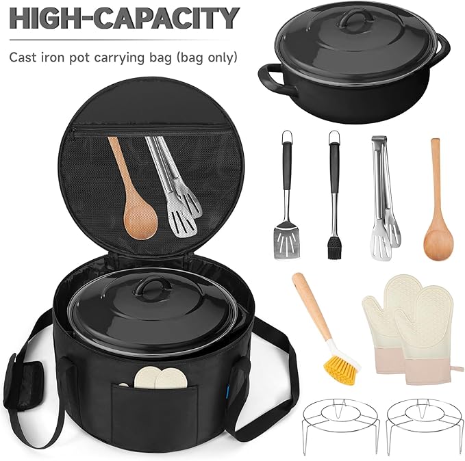Dutch Oven Bag for 14 Inch, Durable Camp Dutch Oven Storage Bag, Carry Bag - Image 4