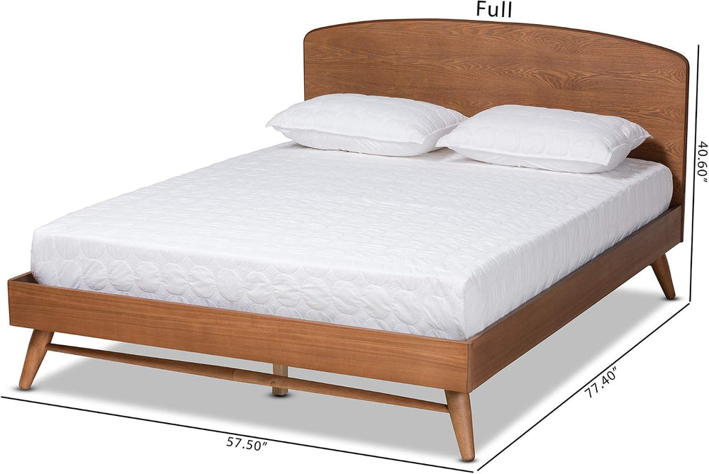 Baxton Studio Keagan Mid-Century Modern Transitional Walnut Brown Finished Wo...