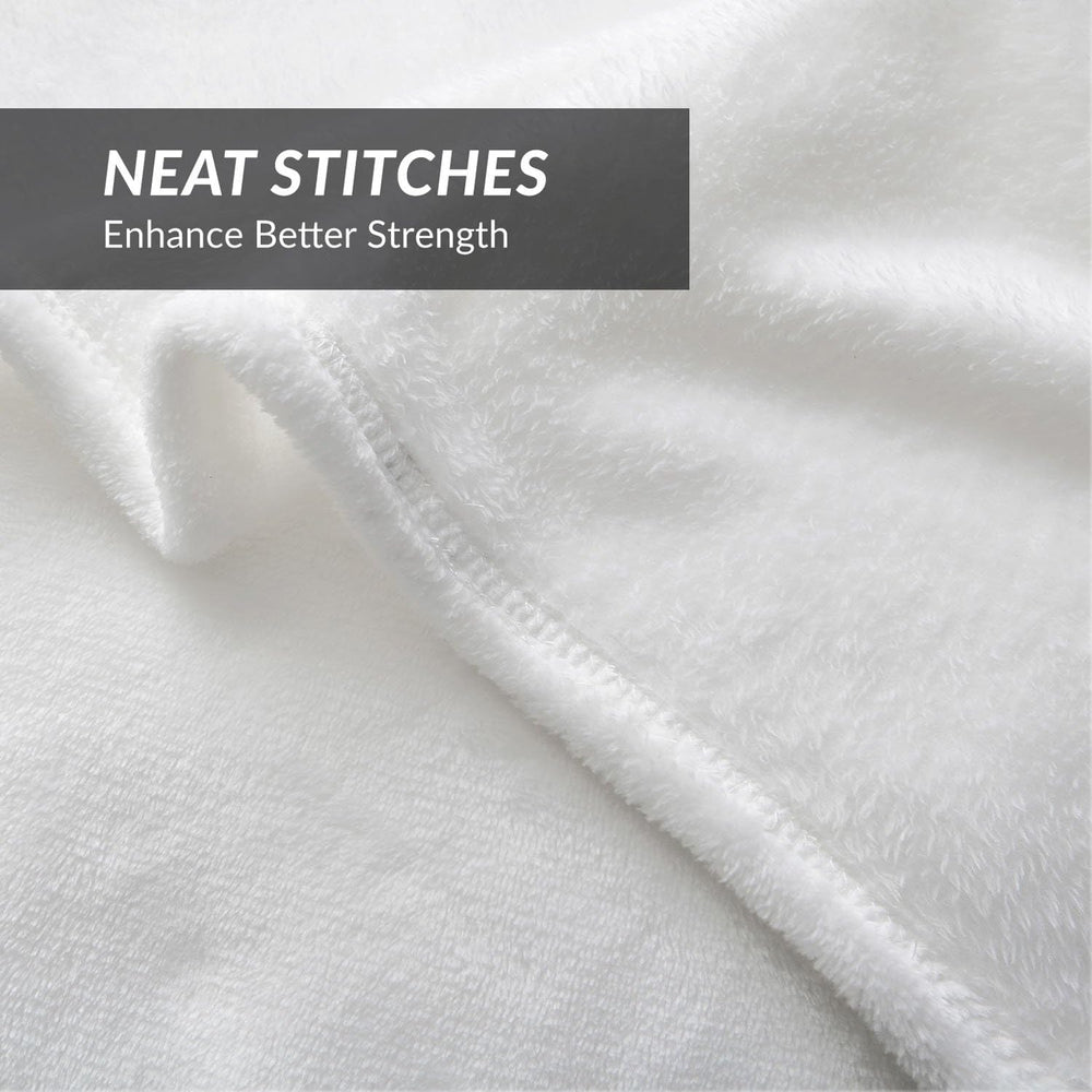 Bedsure GentleSoft Fleece Blankets King Size White - Bed Blanket Soft Lightwe...