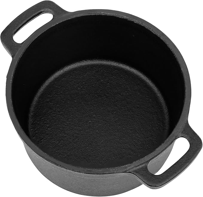 Flavehc Mini Cocotte 16 oz Pre-Seasoned Mini Dutch Oven 0.5 qt. Cast Iron - Image 5