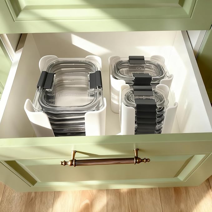 Food Container Lid Organizer for Rubbermaid Brilliances nap-on lids, Food - Image 3