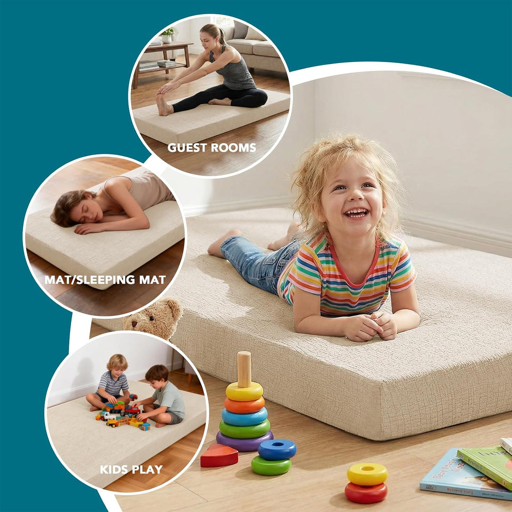 FantasDecor Twin Futon Mattress Cover Extra Thick Futon Mattress Cover for Tr...