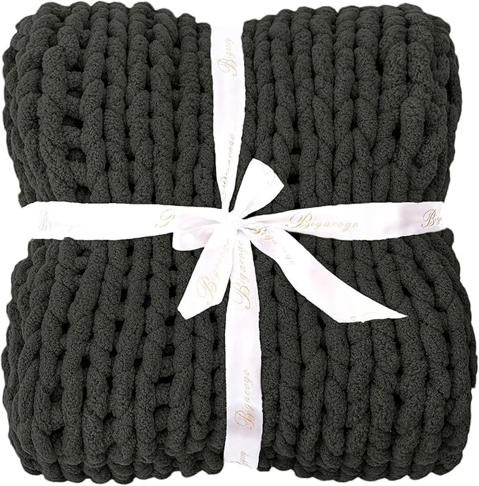 Bigacogo Chunky Knit Throw Blanket - Image 8