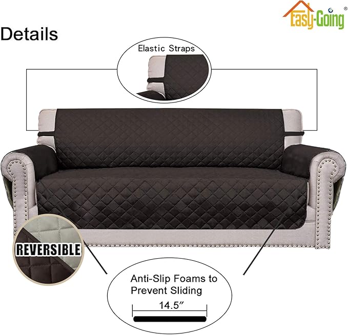 Easy-Going Sofa Slipcover Reversible Loveseat Sofa Cover Couch Cover - Image 3