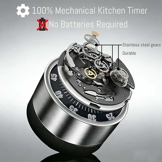 Kitchen Magnetic Visual Cooking Mechanical Timer - Image 2