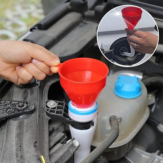 3 Pack Automotive Oil Funnel Set, Wide Mouth Fuel Funnels - Image 6