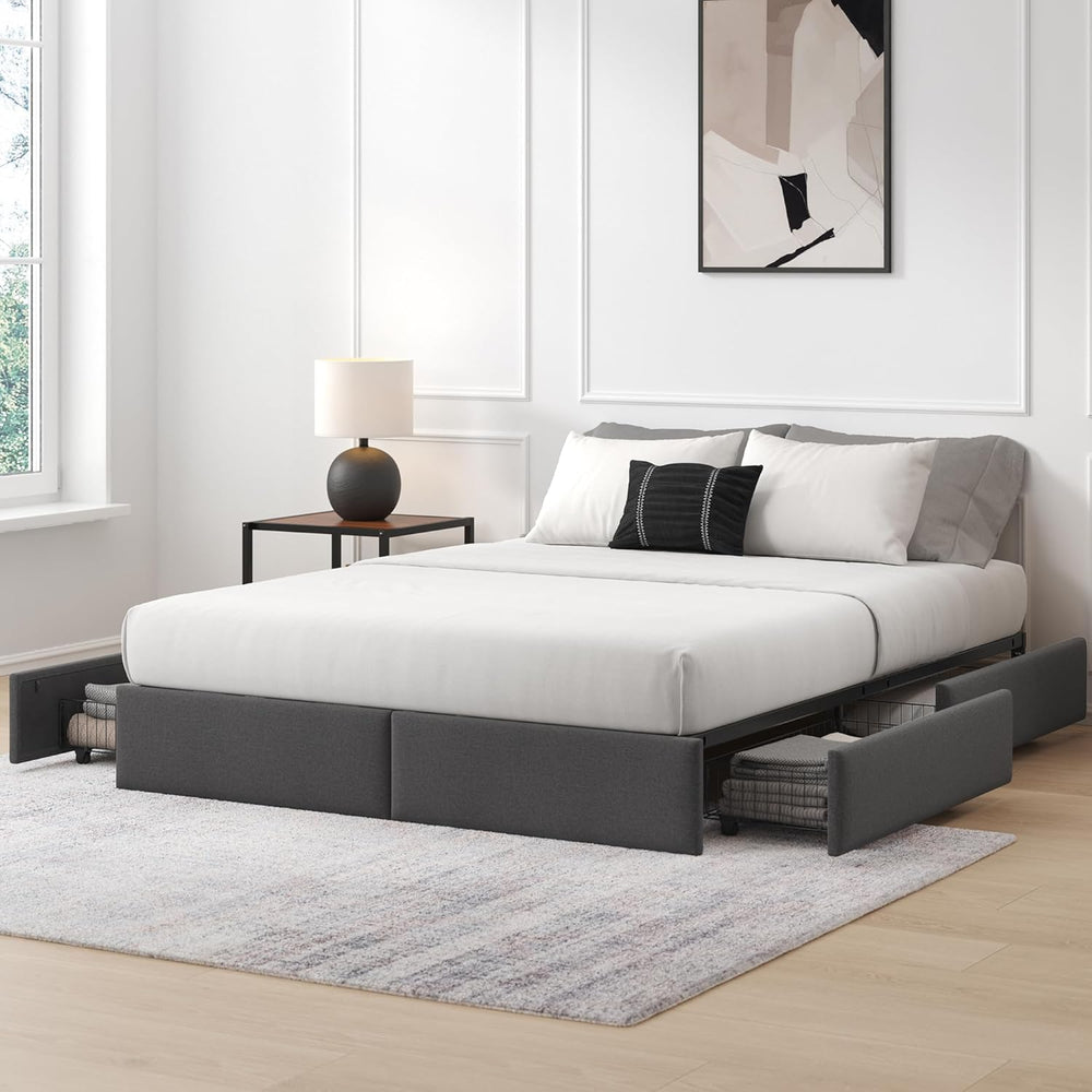 Zinus Maya Platform Bed Frame, Four Underbed Storage Drawers, Full