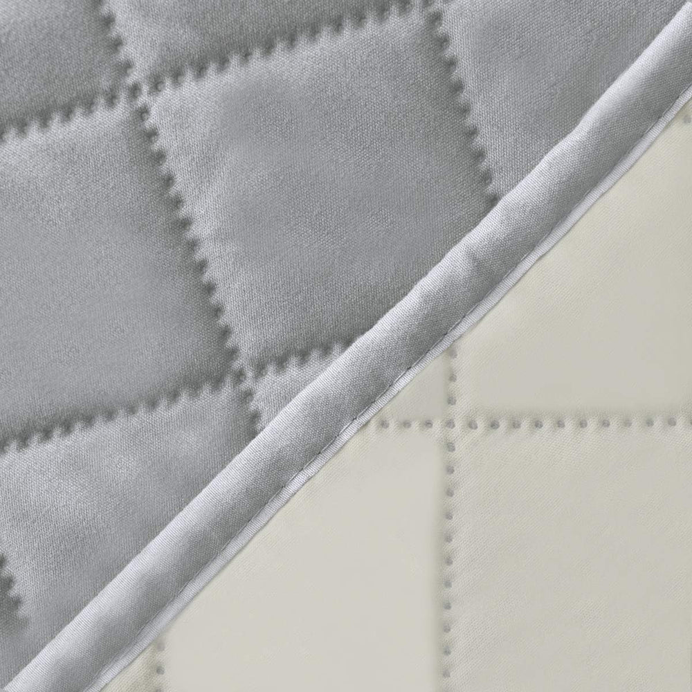 Easy-Going Reversible Couch Cover, 3 Cushion Sofa, Large, Light Gray/Ivory